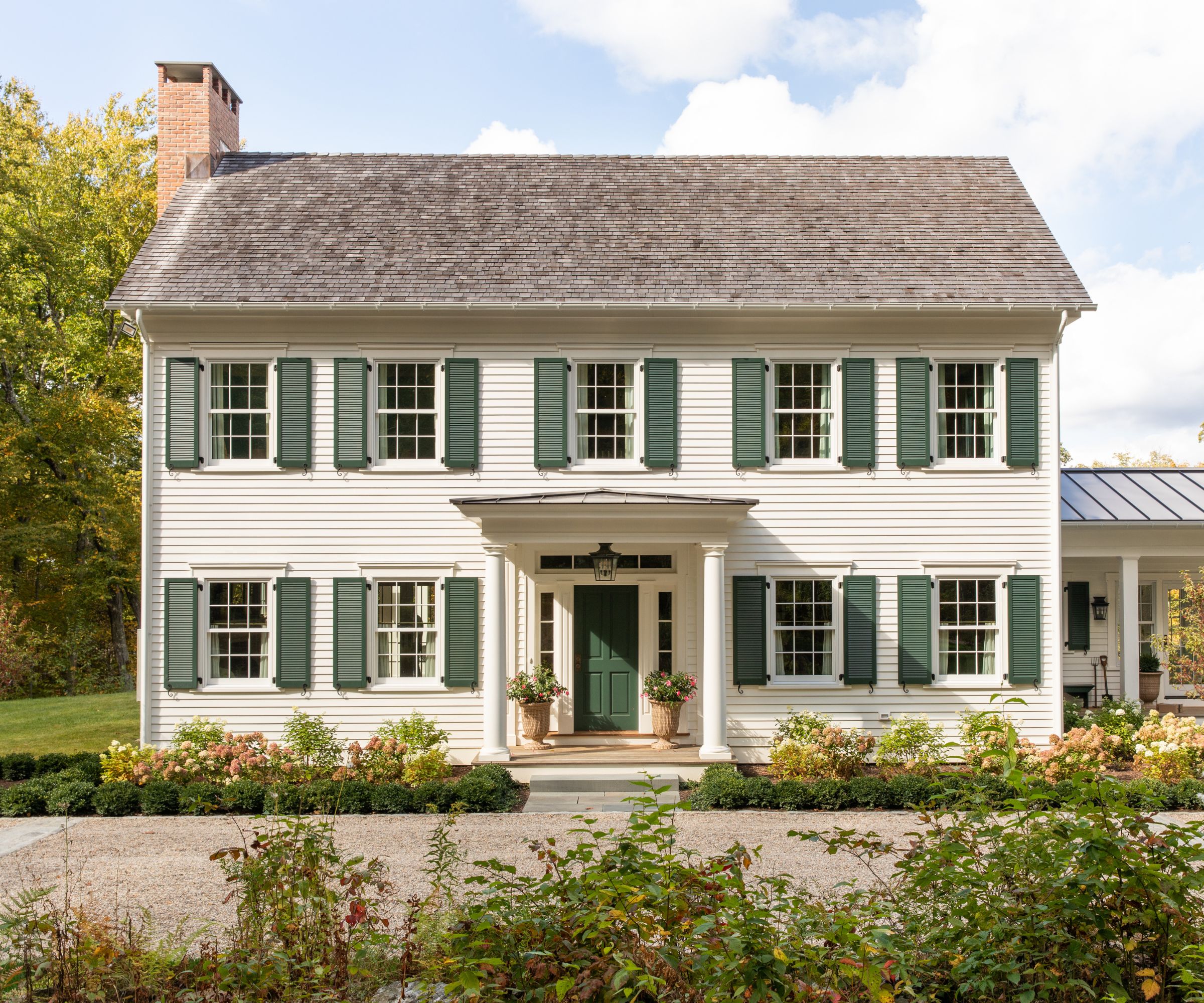 Painted exterior trim and clean architectural color detail